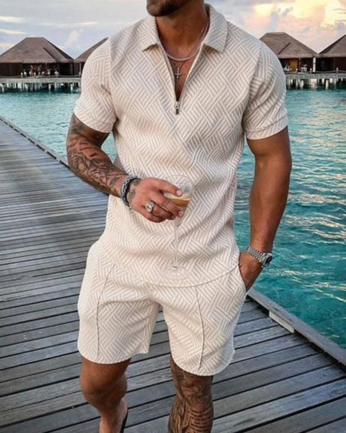 Elias - Ensemble Polo Crème & Shorts