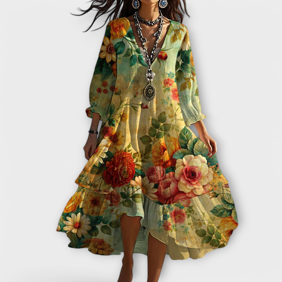 Marina – Robe Boho à Fleurs Vintage