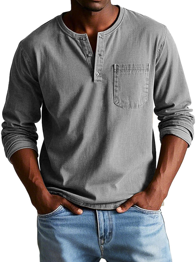 Thomas | Élégance Rétro en Chemise à Manches Longues