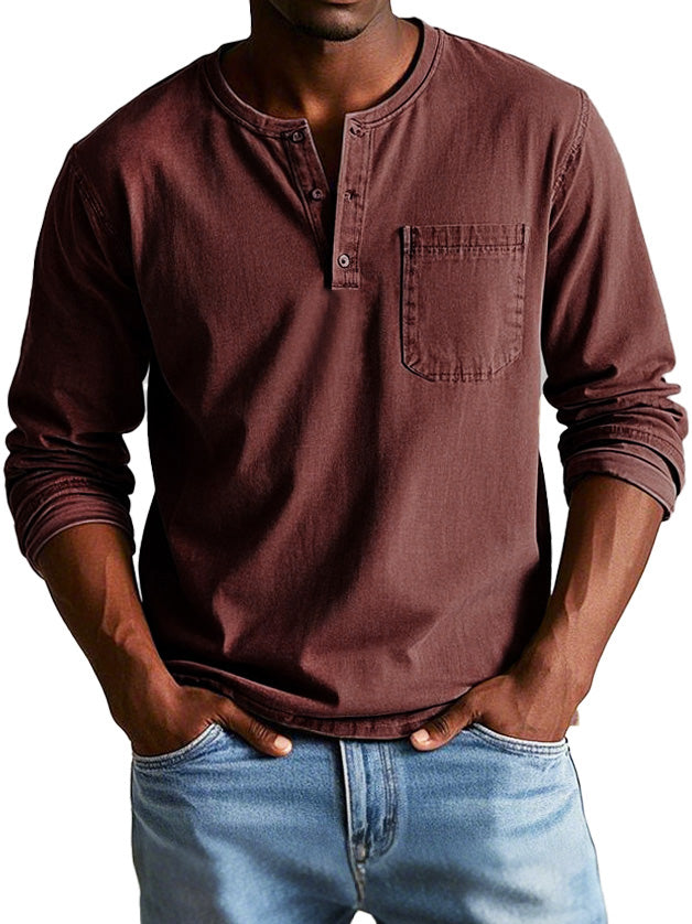Thomas | Élégance Rétro en Chemise à Manches Longues