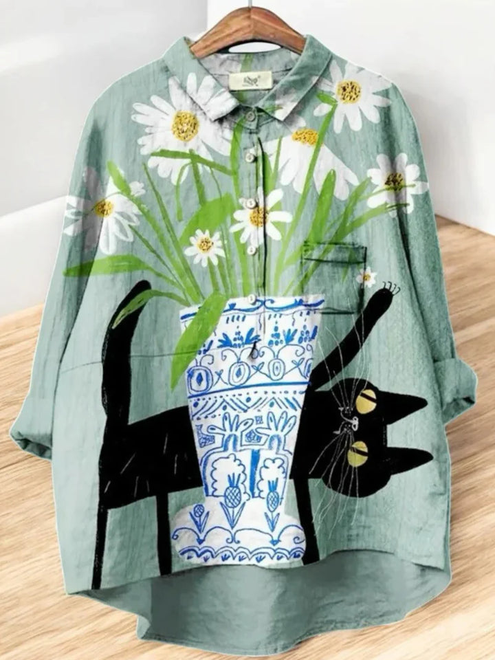 Erna – Blouse de Fleurs Classique