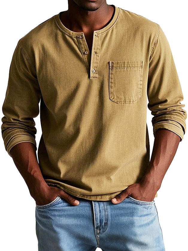 Thomas | Élégance Rétro en Chemise à Manches Longues