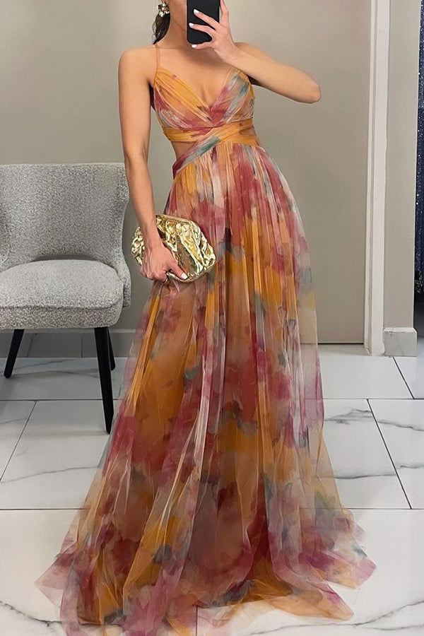 Gisèle – Robe longue fleurie et flatteuse