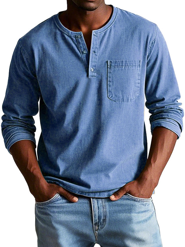 Thomas | Élégance Rétro en Chemise à Manches Longues