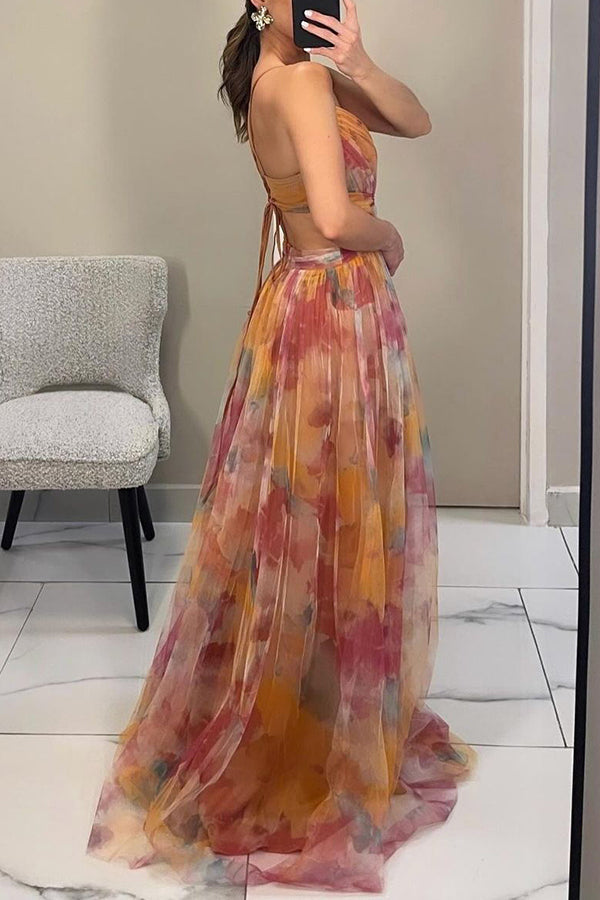 Gisèle – Robe longue fleurie et flatteuse