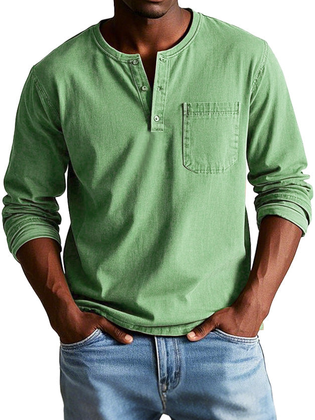 Thomas | Élégance Rétro en Chemise à Manches Longues