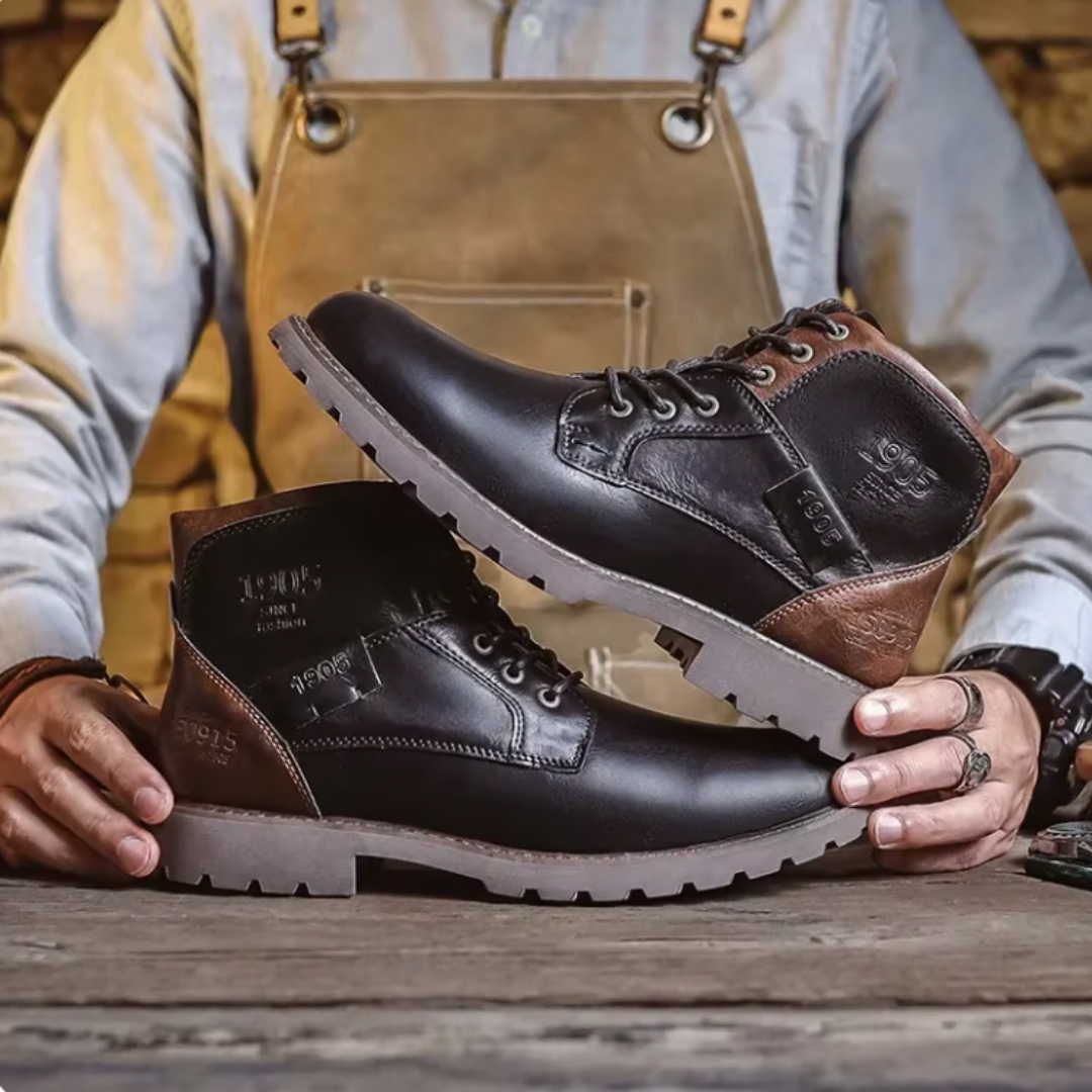 Aaron – Bottes en Cuir Vegan Vintage