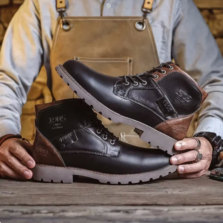 Aaron – Bottes en Cuir Vegan Vintage