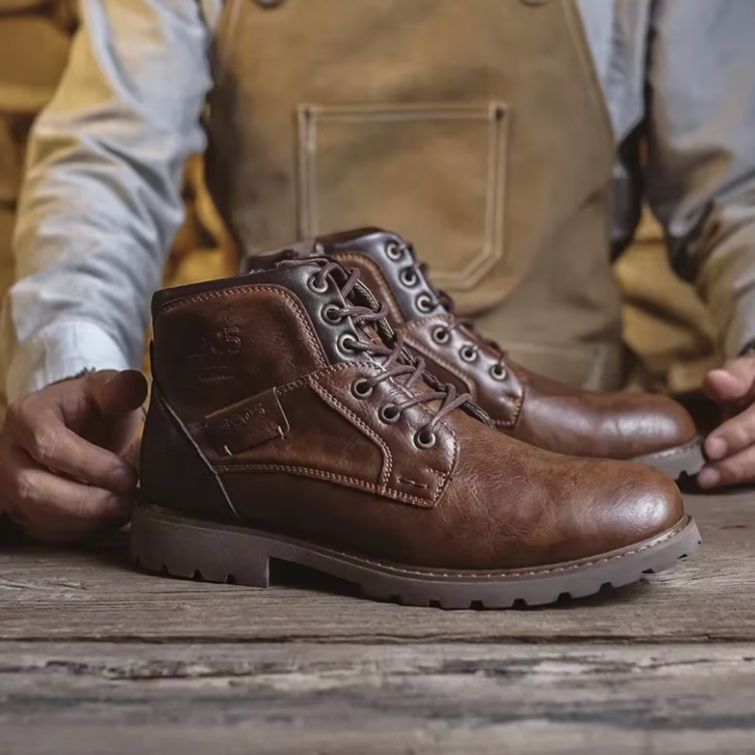Aaron – Bottes en Cuir Vegan Vintage