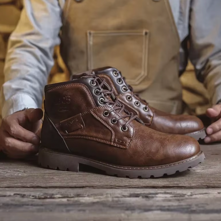 Aaron – Bottes en Cuir Vegan Vintage