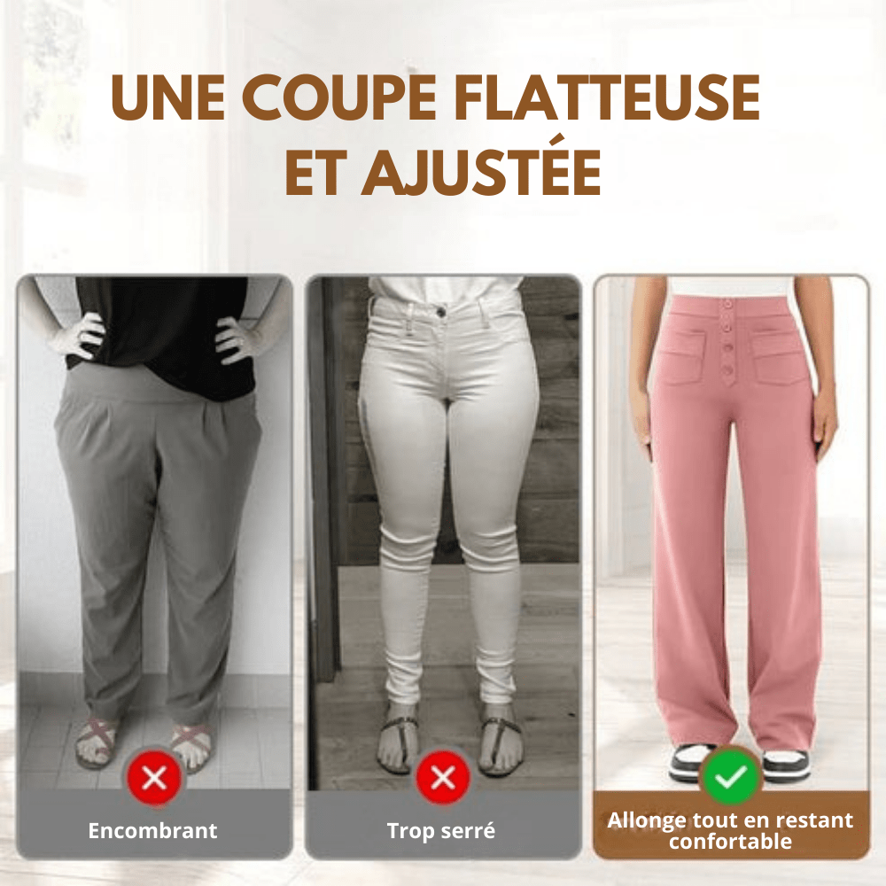 NADIA™ | Pantalon stretch à taille haute