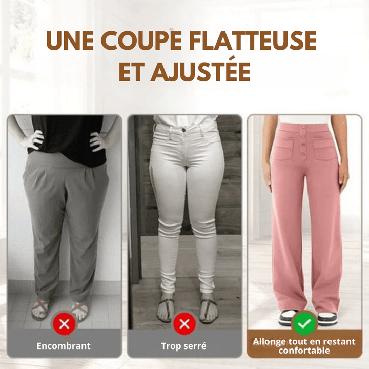 NADIA™ | Pantalon stretch à taille haute