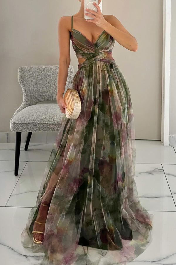 Gisèle – Robe longue fleurie et flatteuse