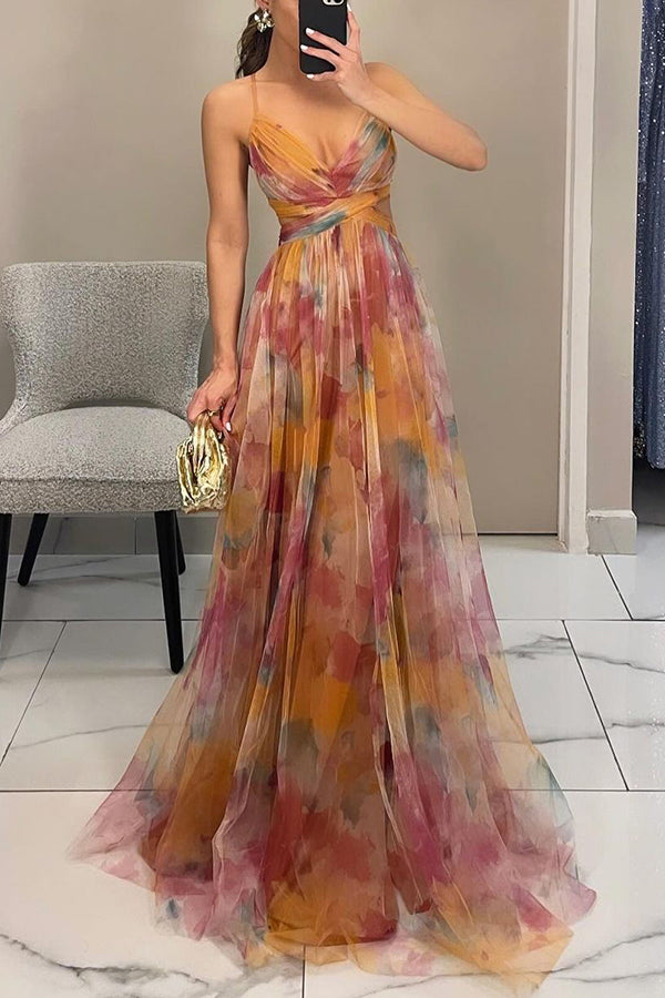 Gisèle – Robe longue fleurie et flatteuse