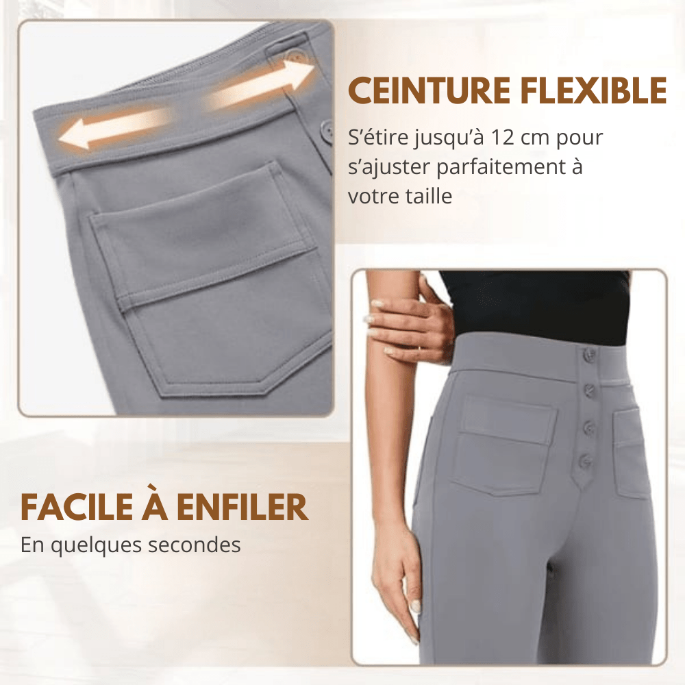 NADIA™ | Pantalon stretch à taille haute