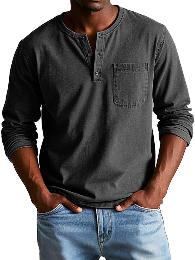 Thomas | Élégance Rétro en Chemise à Manches Longues
