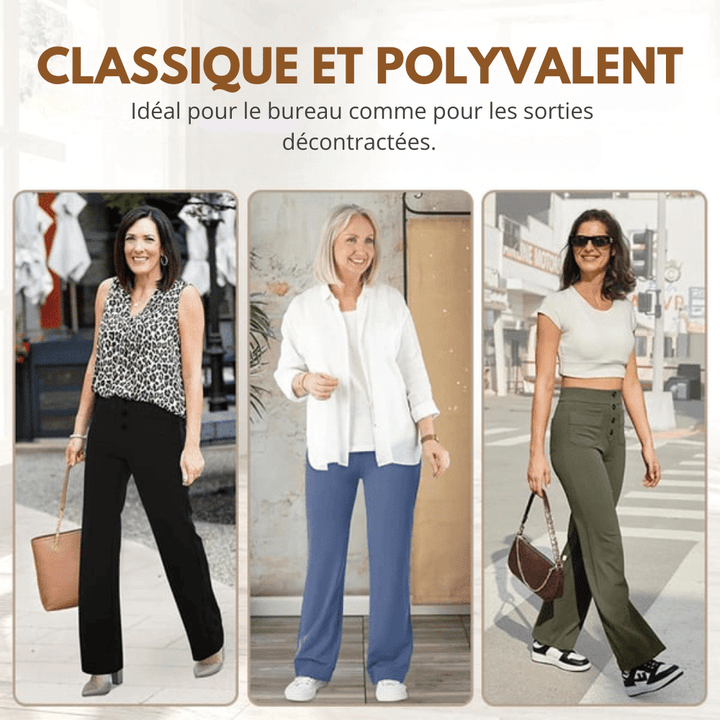 NADIA™ | Pantalon stretch à taille haute