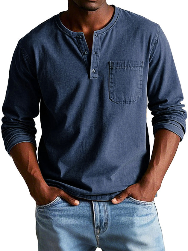 Thomas | Élégance Rétro en Chemise à Manches Longues