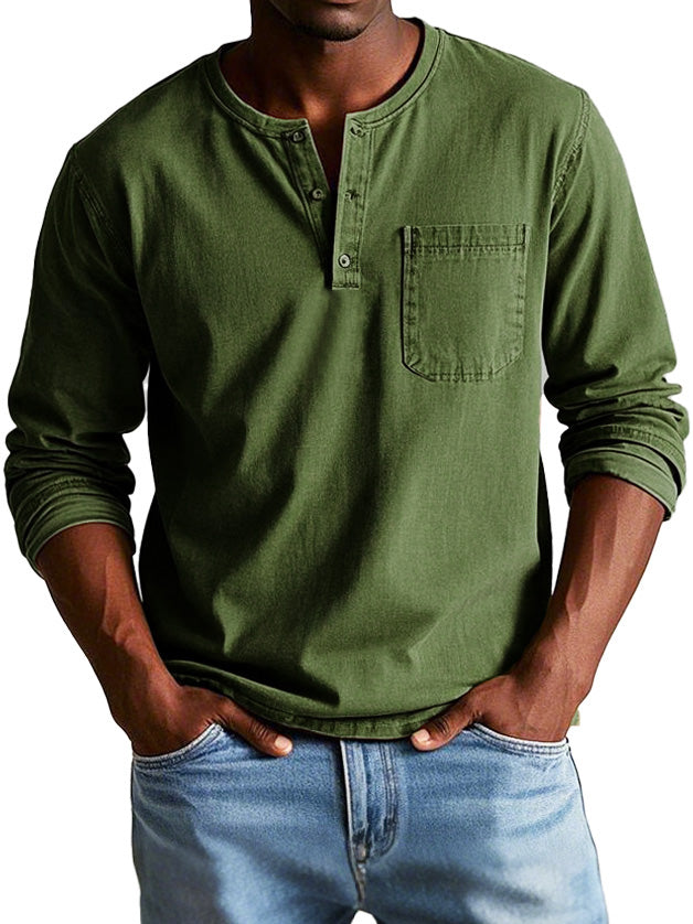 Thomas | Élégance Rétro en Chemise à Manches Longues