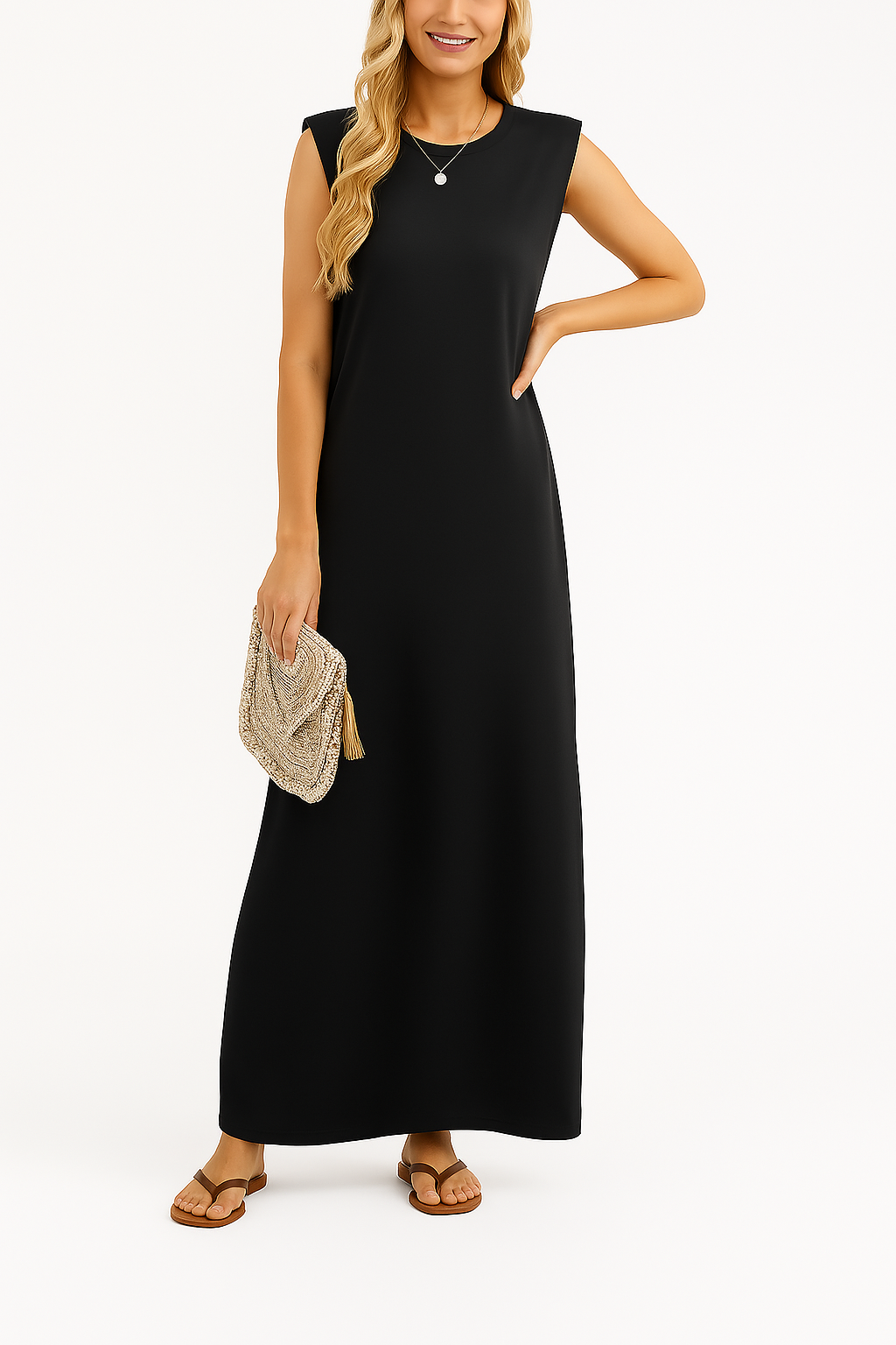 Claire – Robe Maxi Fluide Sans Plis