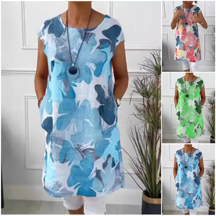 Anita - Robe Élégante à Col Ronde