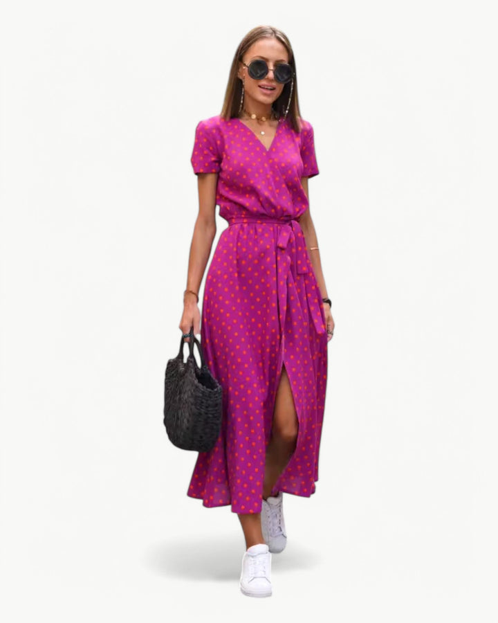 Désirée – Robe d’été à motif avec décolleté en V