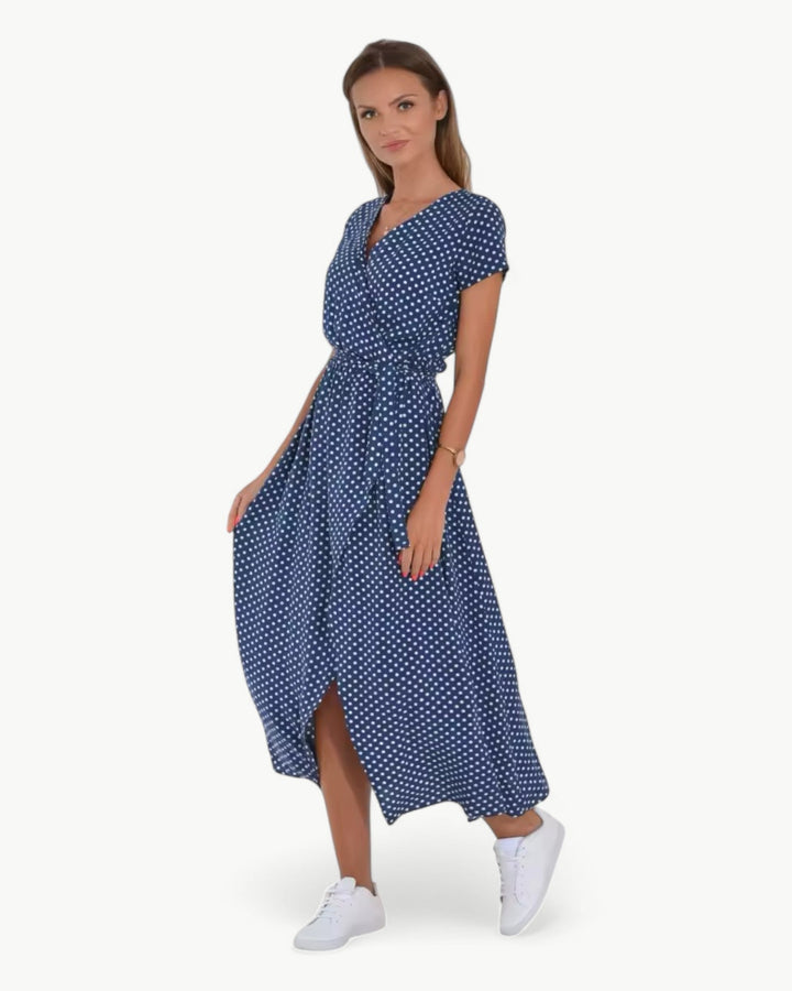 Désirée – Robe d’été à motif avec décolleté en V
