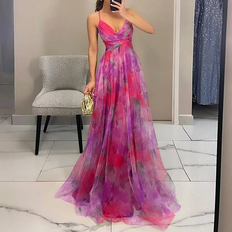 Gisèle – Robe longue fleurie et flatteuse