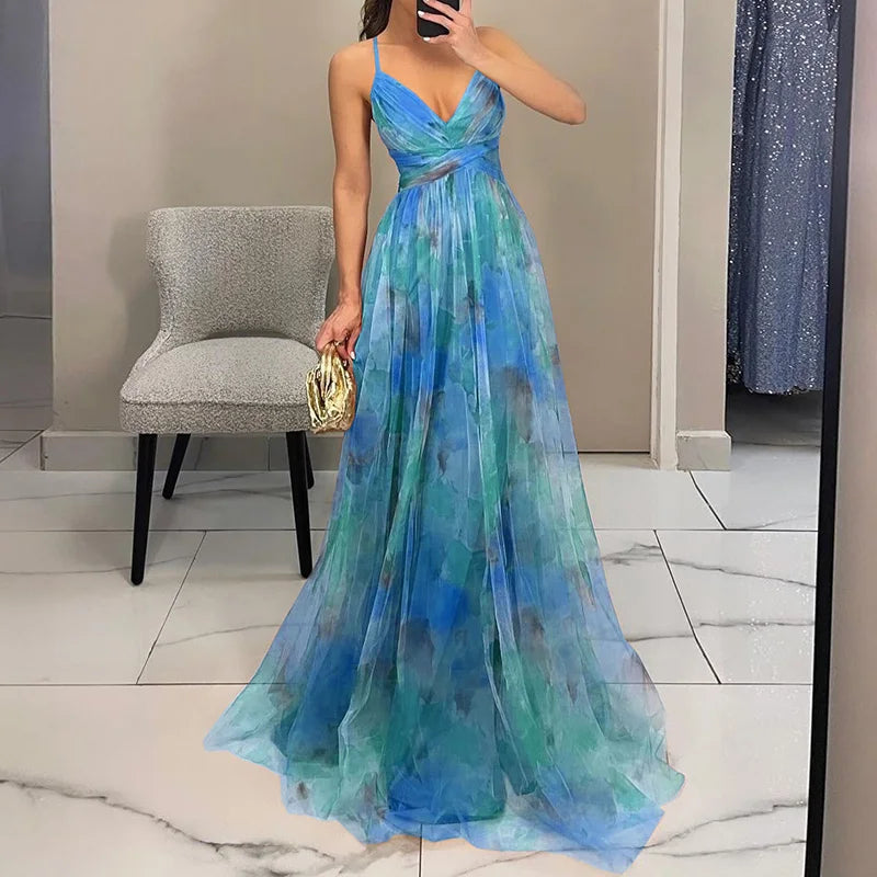 Gisèle – Robe longue fleurie et flatteuse