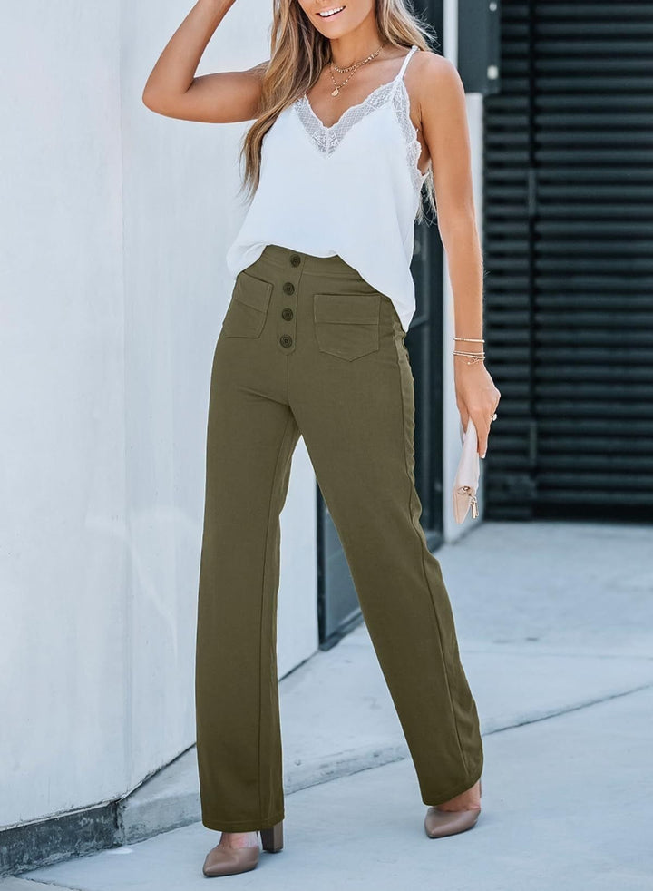NADIA™ | Pantalon stretch à taille haute