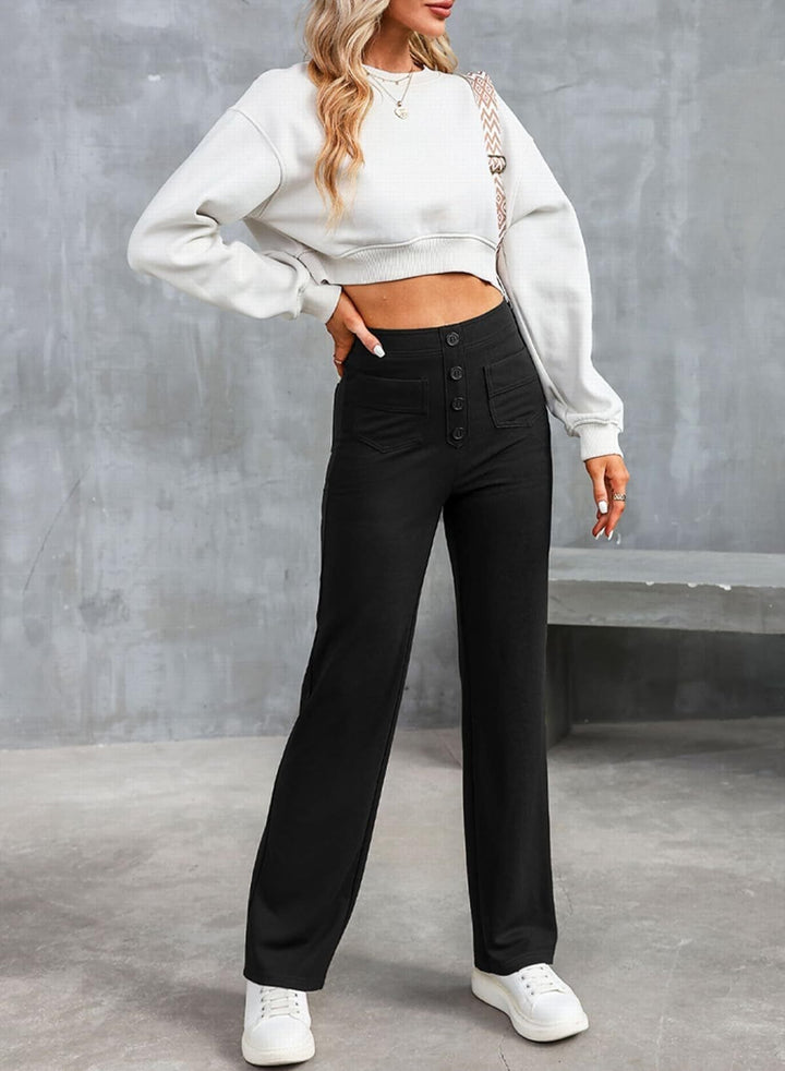 NADIA™ | Pantalon stretch à taille haute
