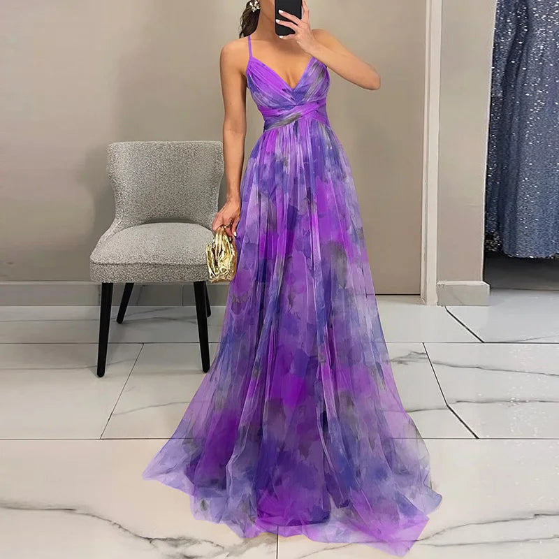 Gisèle – Robe longue fleurie et flatteuse