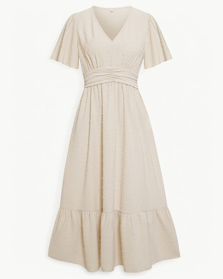 Renée – Robe longue à encolure en V