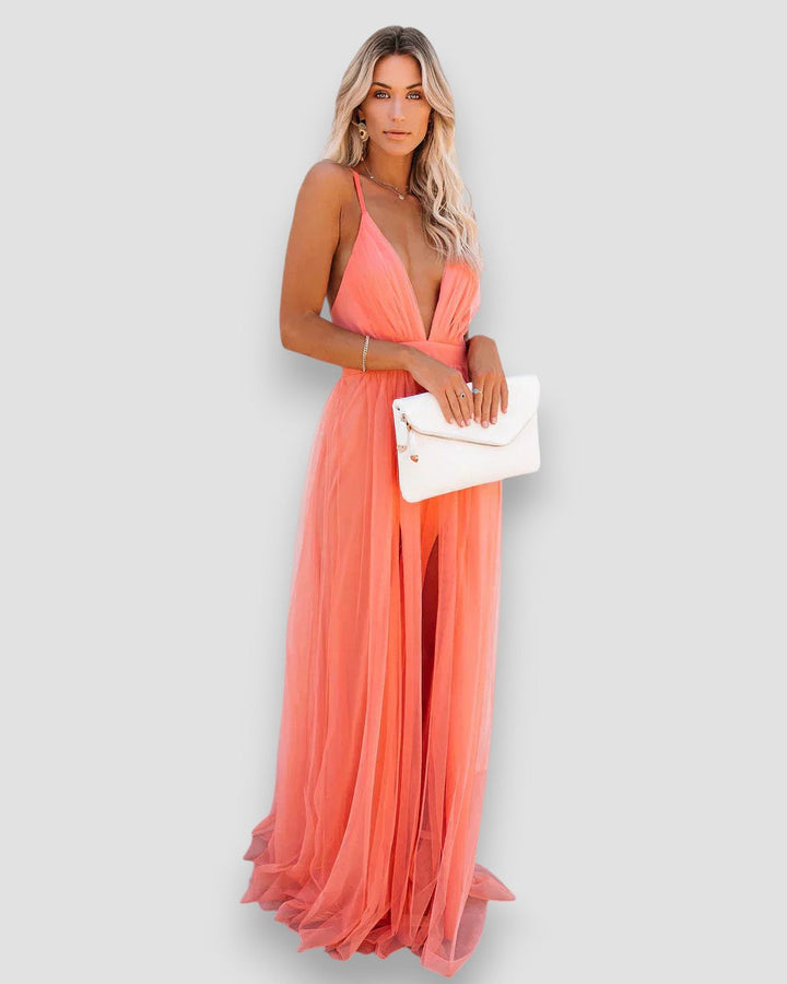 Lidia – Robe Maxi Élégante et Polyvalente
