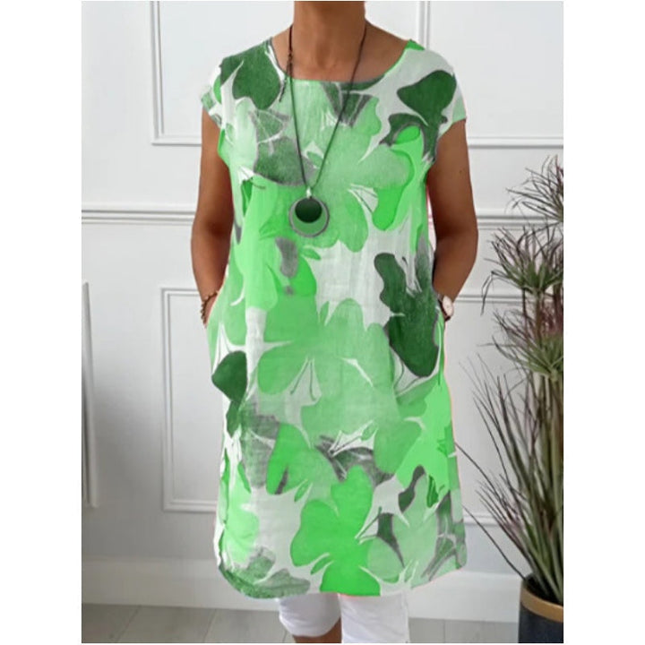 Anita - Robe Élégante à Col Ronde