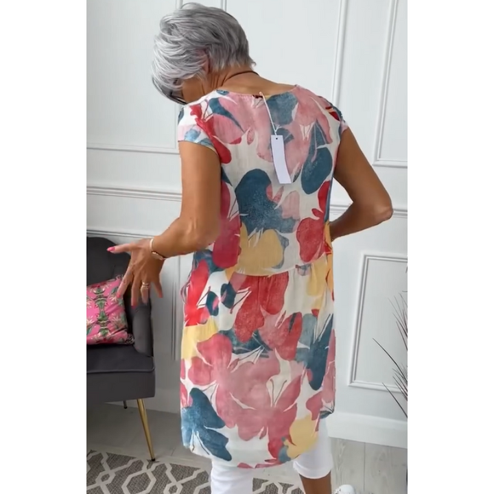Anita - Robe Élégante à Col Ronde